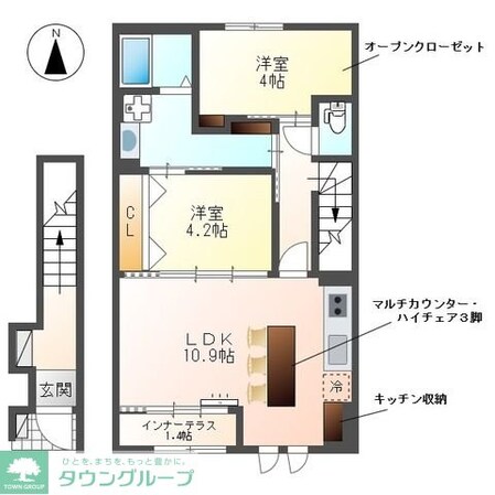 レヴメゾン神山五番館の物件間取画像